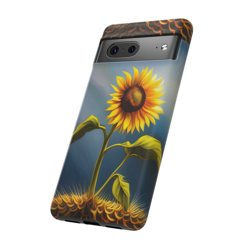 Sunflower In A Shelf Tough Cases  All iPhone 15, 14, 13, 12, 11, X, 8 , Google Pixel 7, 6, 5, Samsung Galaxy 23, 22, 21, 20, 10