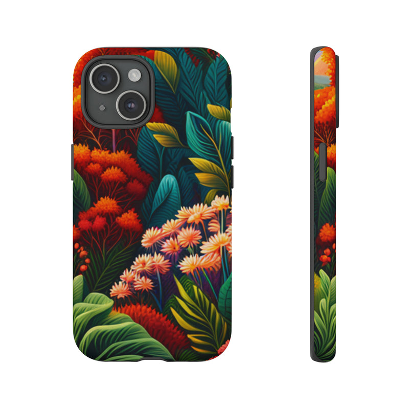 Vibrant Floresta Tough Cases For  All iPhone 15, 14, 13, 12, 11, X, 8 , Google Pixel 7, 6, 5, Samsung Galaxy 23, 22, 21, 20, 10