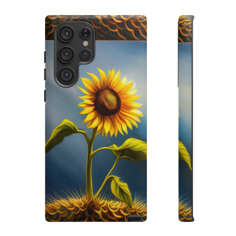 Sunflower In A Shelf Tough Cases  All iPhone 15, 14, 13, 12, 11, X, 8 , Google Pixel 7, 6, 5, Samsung Galaxy 23, 22, 21, 20, 10