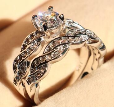 wedding ring set men and women couple ring jewellery New set of rings