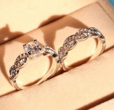 wedding ring set men and women couple ring jewellery New set of rings