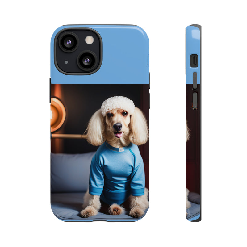 Blue Boy Poodle Tough Cases. All iPhone 15, 14, 13, 12, 11, X, 8 , Google Pixel 7, 6, 5, Samsung Galaxy 23, 22, 21, 20, 10