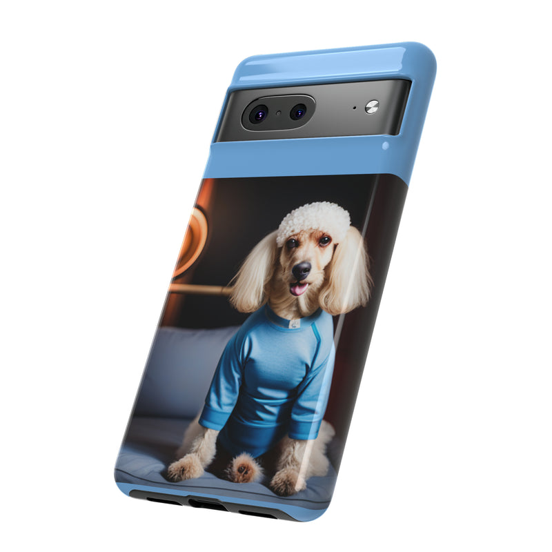 Blue Boy Poodle Tough Cases. All iPhone 15, 14, 13, 12, 11, X, 8 , Google Pixel 7, 6, 5, Samsung Galaxy 23, 22, 21, 20, 10