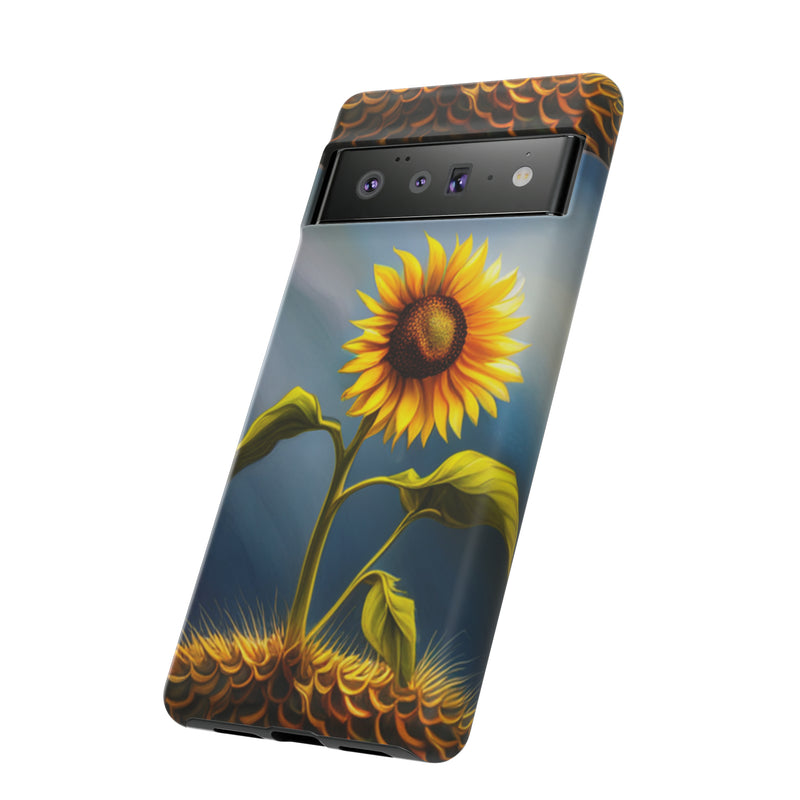 Sunflower In A Shelf Tough Cases  All iPhone 15, 14, 13, 12, 11, X, 8 , Google Pixel 7, 6, 5, Samsung Galaxy 23, 22, 21, 20, 10