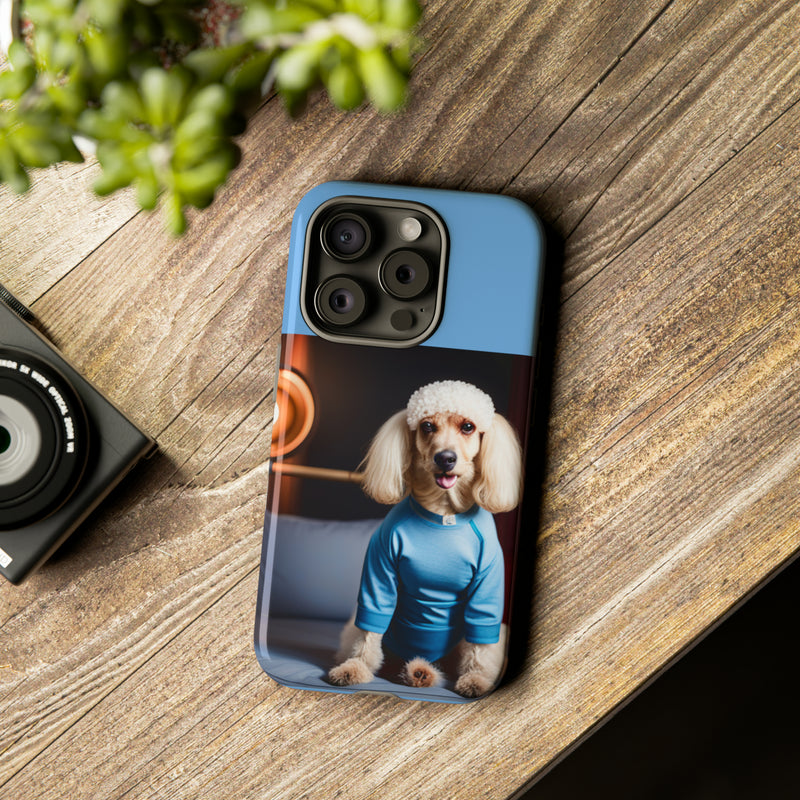 Blue Boy Poodle Tough Cases. All iPhone 15, 14, 13, 12, 11, X, 8 , Google Pixel 7, 6, 5, Samsung Galaxy 23, 22, 21, 20, 10