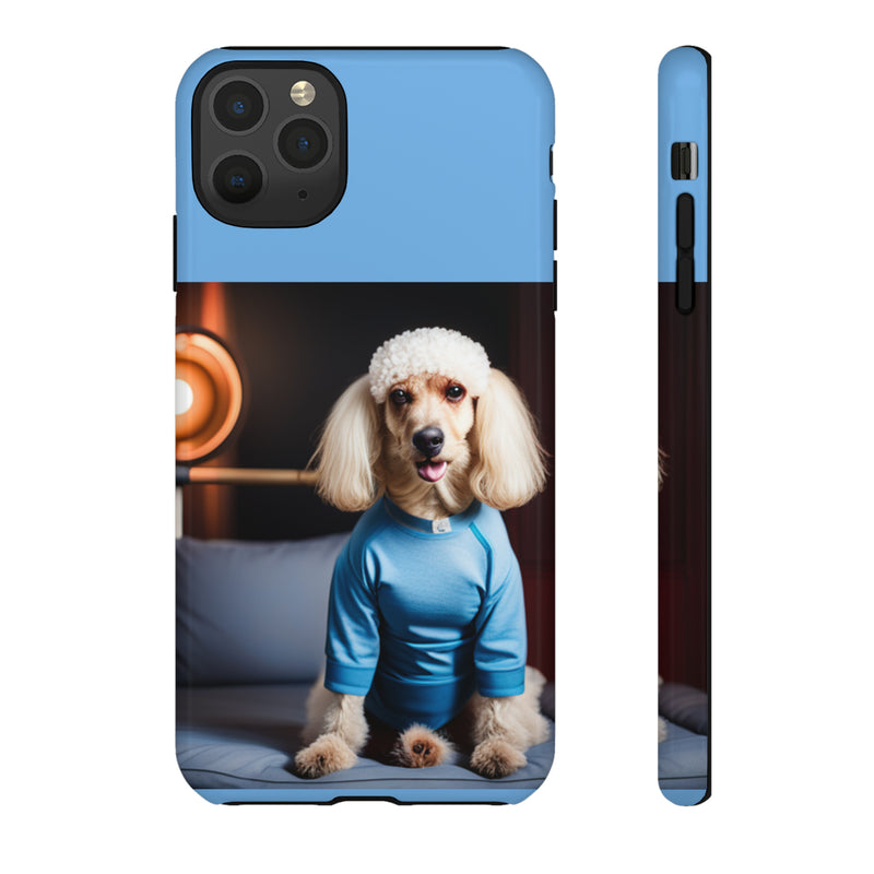 Blue Boy Poodle Tough Cases. All iPhone 15, 14, 13, 12, 11, X, 8 , Google Pixel 7, 6, 5, Samsung Galaxy 23, 22, 21, 20, 10