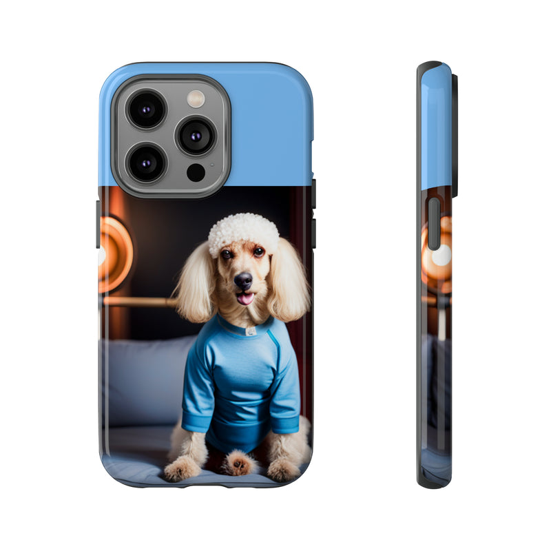 Blue Boy Poodle Tough Cases. All iPhone 15, 14, 13, 12, 11, X, 8 , Google Pixel 7, 6, 5, Samsung Galaxy 23, 22, 21, 20, 10