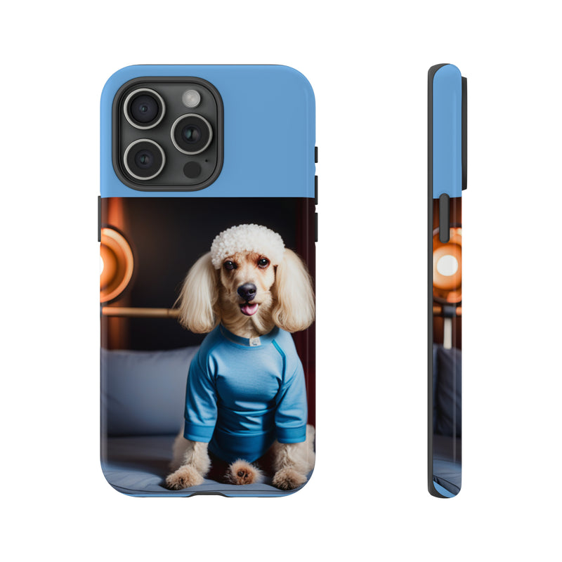 Blue Boy Poodle Tough Cases. All iPhone 15, 14, 13, 12, 11, X, 8 , Google Pixel 7, 6, 5, Samsung Galaxy 23, 22, 21, 20, 10