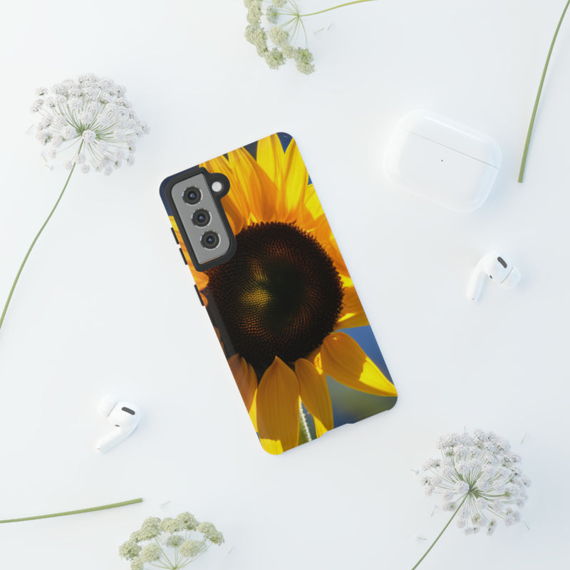 Sunflower Tough Cases  All iPhone 15, 14, 13, 12, 11, X, 8 , Google Pixel 7, 6, 5, Samsung Galaxy 23, 22, 21, 20, 10