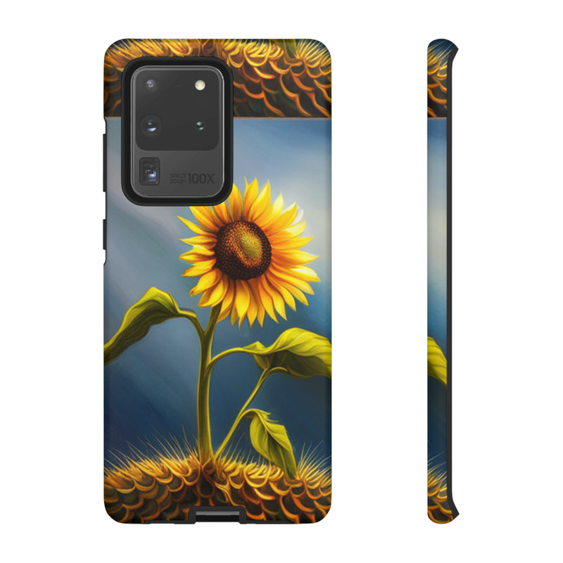 Sunflower In A Shelf Tough Cases  All iPhone 15, 14, 13, 12, 11, X, 8 , Google Pixel 7, 6, 5, Samsung Galaxy 23, 22, 21, 20, 10