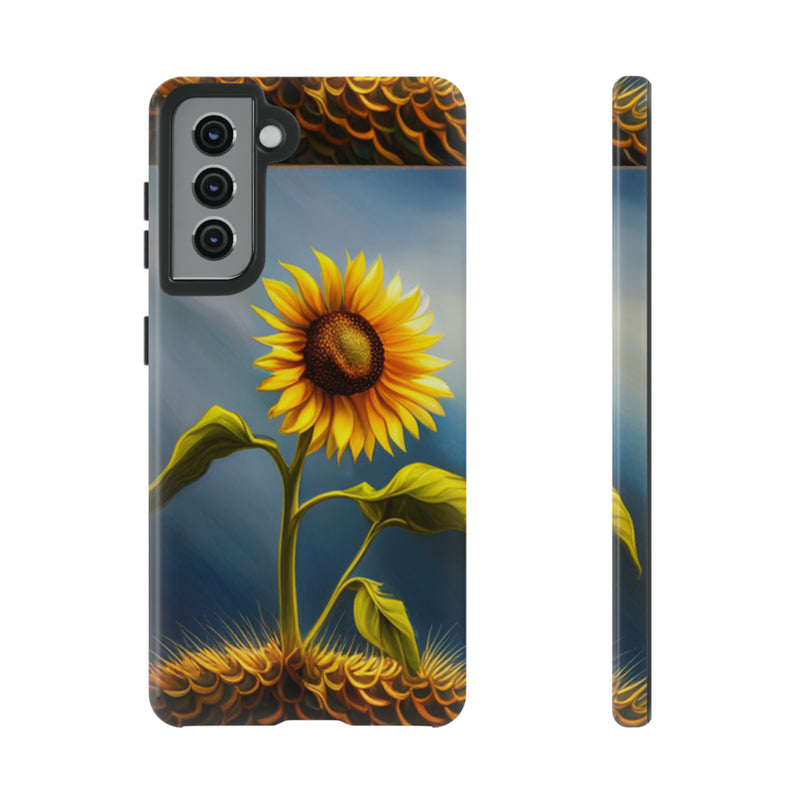 Sunflower In A Shelf Tough Cases  All iPhone 15, 14, 13, 12, 11, X, 8 , Google Pixel 7, 6, 5, Samsung Galaxy 23, 22, 21, 20, 10