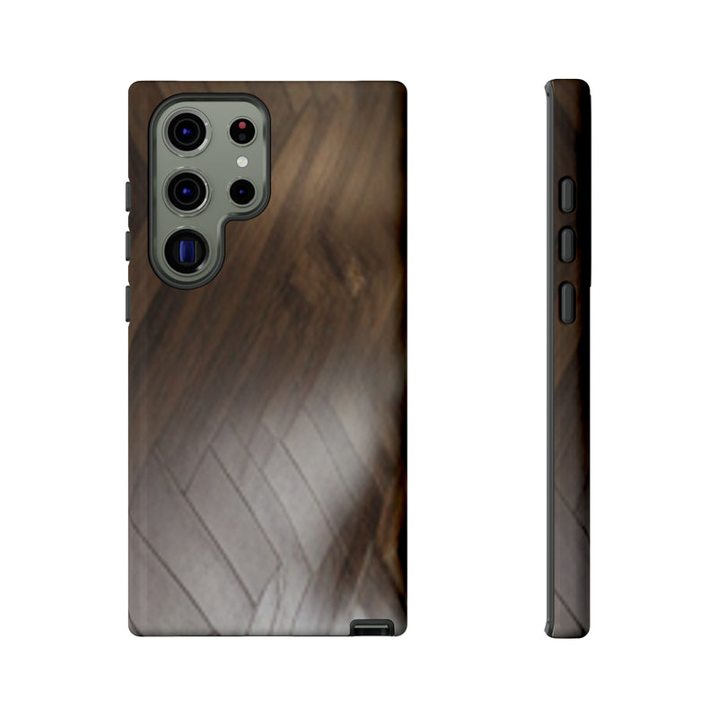 Shine Brown Floor Tough Cases. All iPhone 15, 14, 13, 12, 11, X, 8 , Google Pixel 7, 6, 5, Samsung Galaxy 23, 22, 21, 20, 10