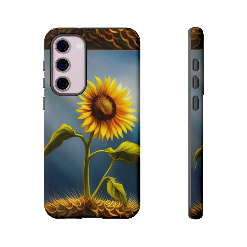 Sunflower In A Shelf Tough Cases  All iPhone 15, 14, 13, 12, 11, X, 8 , Google Pixel 7, 6, 5, Samsung Galaxy 23, 22, 21, 20, 10