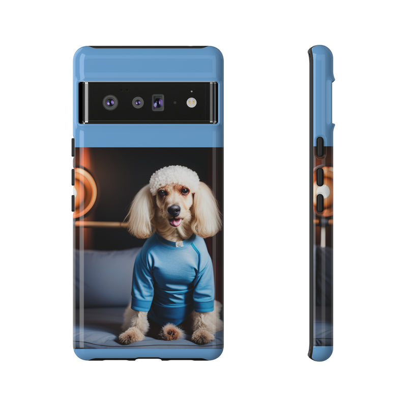 Blue Boy Poodle Tough Cases. All iPhone 15, 14, 13, 12, 11, X, 8 , Google Pixel 7, 6, 5, Samsung Galaxy 23, 22, 21, 20, 10