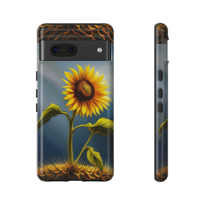 Sunflower In A Shelf Tough Cases  All iPhone 15, 14, 13, 12, 11, X, 8 , Google Pixel 7, 6, 5, Samsung Galaxy 23, 22, 21, 20, 10