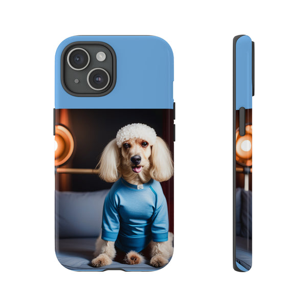 Blue Boy Poodle Tough Cases. All iPhone 15, 14, 13, 12, 11, X, 8 , Google Pixel 7, 6, 5, Samsung Galaxy 23, 22, 21, 20, 10