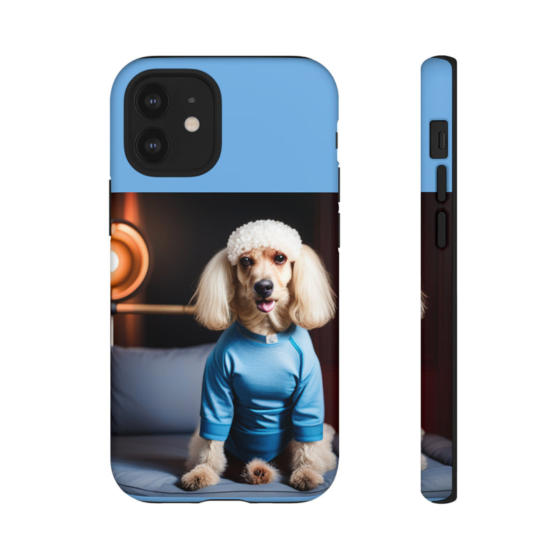 Blue Boy Poodle Tough Cases. All iPhone 15, 14, 13, 12, 11, X, 8 , Google Pixel 7, 6, 5, Samsung Galaxy 23, 22, 21, 20, 10