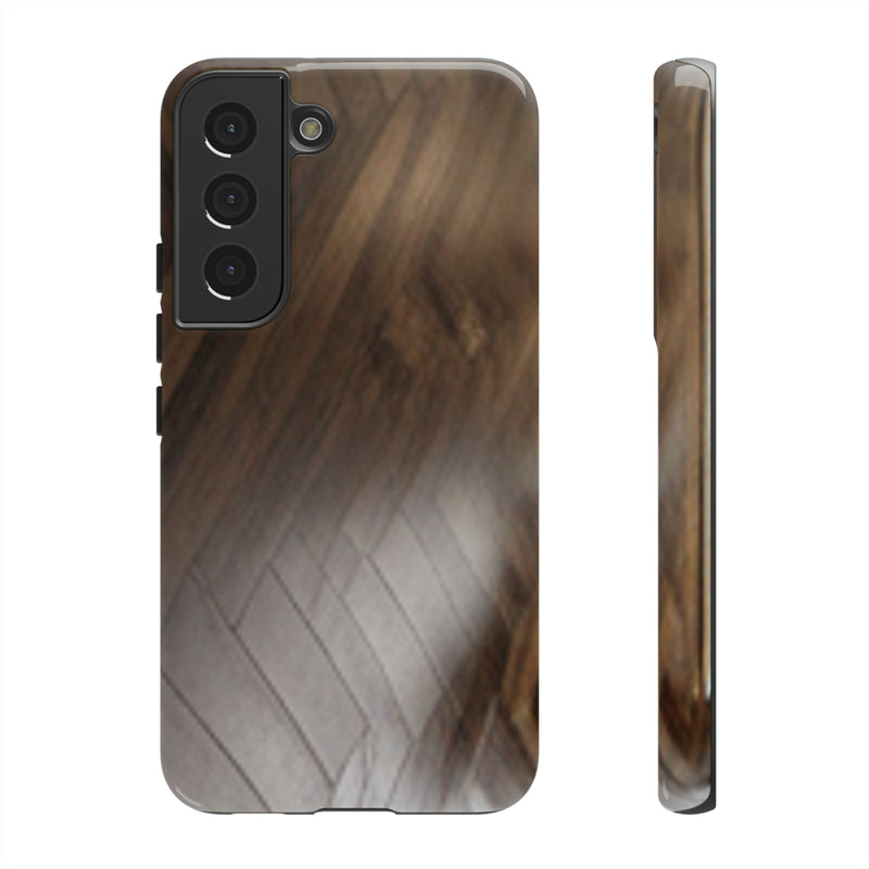 Shine Brown Floor Tough Cases. All iPhone 15, 14, 13, 12, 11, X, 8 , Google Pixel 7, 6, 5, Samsung Galaxy 23, 22, 21, 20, 10