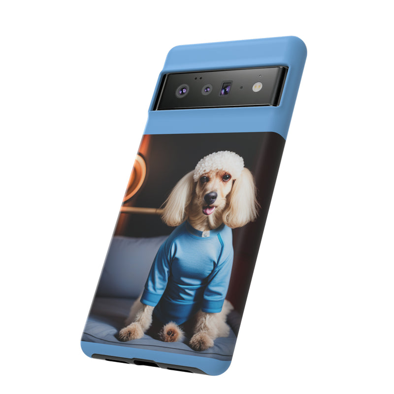 Blue Boy Poodle Tough Cases. All iPhone 15, 14, 13, 12, 11, X, 8 , Google Pixel 7, 6, 5, Samsung Galaxy 23, 22, 21, 20, 10