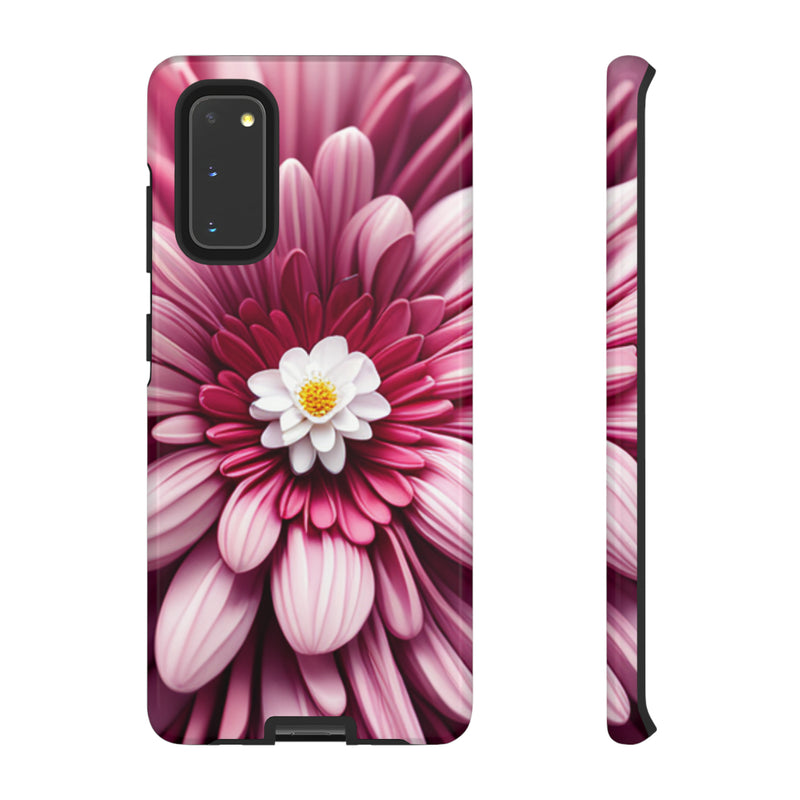 Pink Flower Tough Cases  All iPhone 15, 14, 13, 12, 11, X, 8 , Google Pixel 7, 6, 5, Samsung Galaxy 23, 22, 21, 20, 10