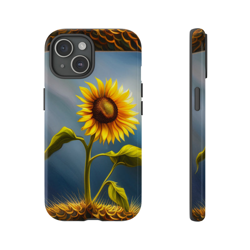 Sunflower In A Shelf Tough Cases  All iPhone 15, 14, 13, 12, 11, X, 8 , Google Pixel 7, 6, 5, Samsung Galaxy 23, 22, 21, 20, 10