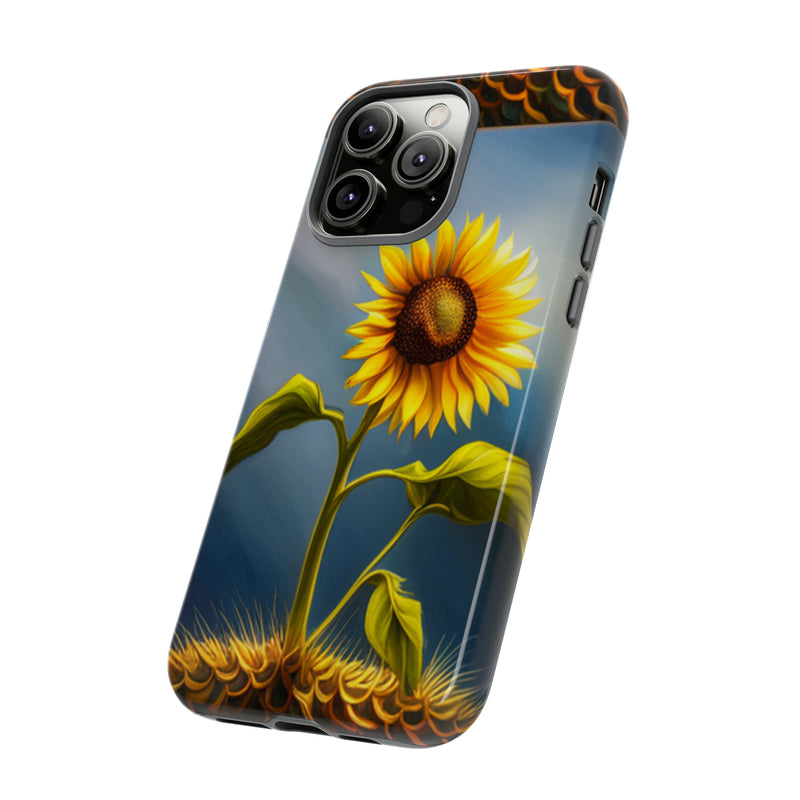 Sunflower In A Shelf Tough Cases  All iPhone 15, 14, 13, 12, 11, X, 8 , Google Pixel 7, 6, 5, Samsung Galaxy 23, 22, 21, 20, 10