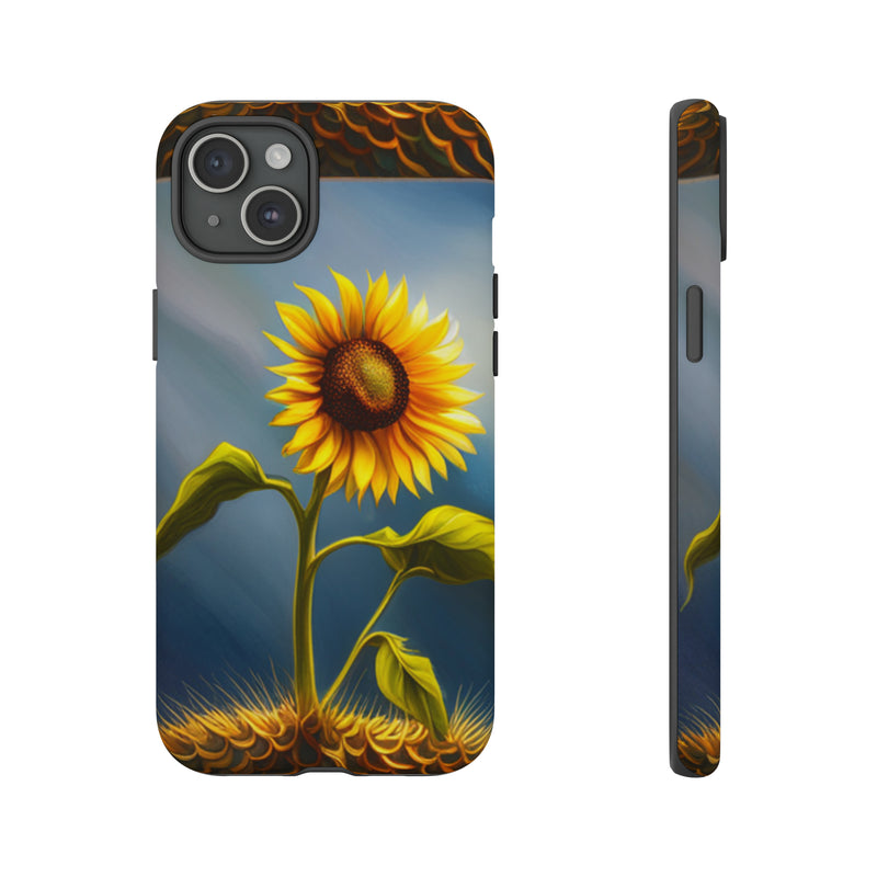 Sunflower In A Shelf Tough Cases  All iPhone 15, 14, 13, 12, 11, X, 8 , Google Pixel 7, 6, 5, Samsung Galaxy 23, 22, 21, 20, 10