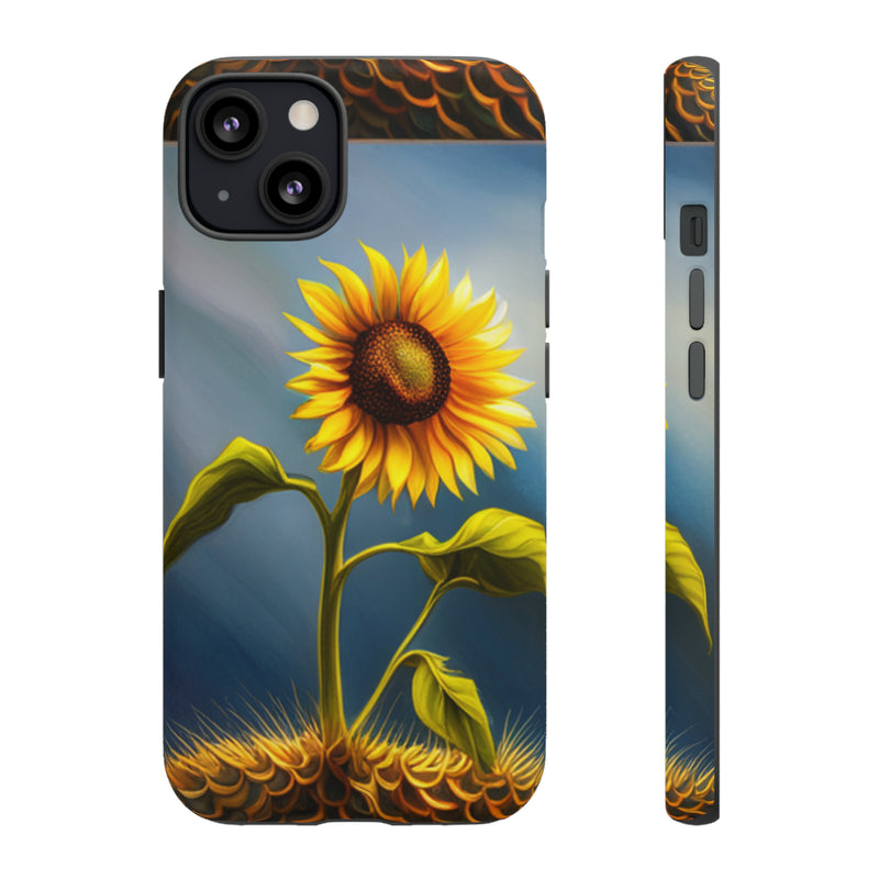 Sunflower In A Shelf Tough Cases  All iPhone 15, 14, 13, 12, 11, X, 8 , Google Pixel 7, 6, 5, Samsung Galaxy 23, 22, 21, 20, 10