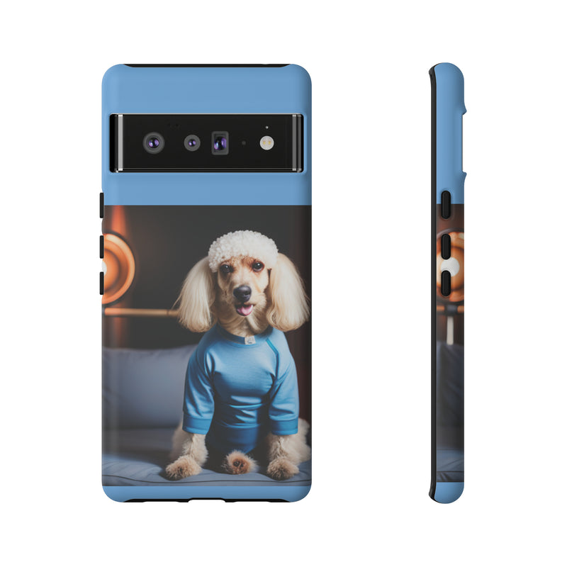 Blue Boy Poodle Tough Cases. All iPhone 15, 14, 13, 12, 11, X, 8 , Google Pixel 7, 6, 5, Samsung Galaxy 23, 22, 21, 20, 10