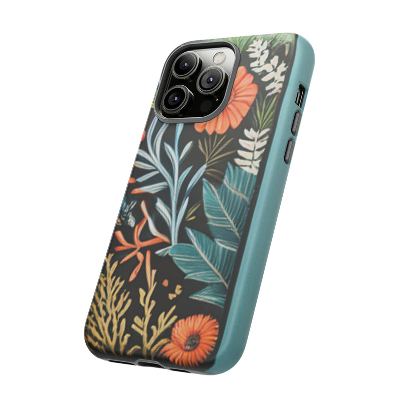 Wild Flowers Tough Cases All iPhone 15, 14, 13, 12, 11, X, 8 , Google Pixel 7, 6, 5, Samsung Galaxy 23, 22, 21, 20, 10