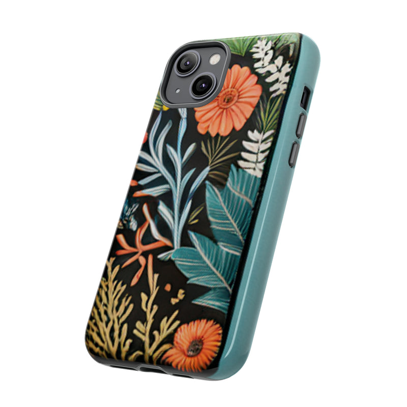 Wild Flowers Tough Cases All iPhone 15, 14, 13, 12, 11, X, 8 , Google Pixel 7, 6, 5, Samsung Galaxy 23, 22, 21, 20, 10