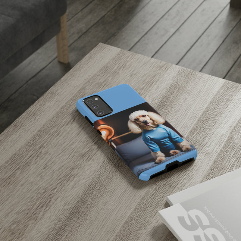 Blue Boy Poodle Tough Cases. All iPhone 15, 14, 13, 12, 11, X, 8 , Google Pixel 7, 6, 5, Samsung Galaxy 23, 22, 21, 20, 10