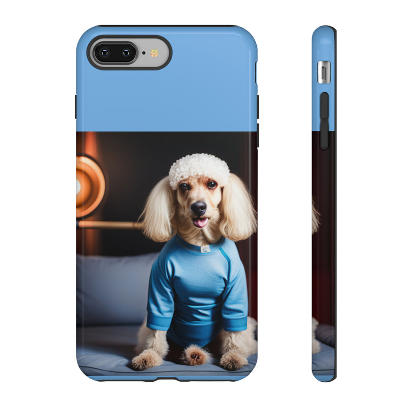 Blue Boy Poodle Tough Cases. All iPhone 15, 14, 13, 12, 11, X, 8 , Google Pixel 7, 6, 5, Samsung Galaxy 23, 22, 21, 20, 10