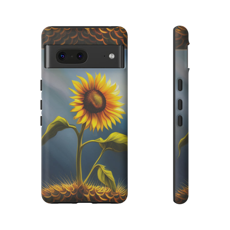 Sunflower In A Shelf Tough Cases  All iPhone 15, 14, 13, 12, 11, X, 8 , Google Pixel 7, 6, 5, Samsung Galaxy 23, 22, 21, 20, 10