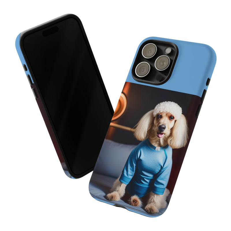 Blue Boy Poodle Tough Cases. All iPhone 15, 14, 13, 12, 11, X, 8 , Google Pixel 7, 6, 5, Samsung Galaxy 23, 22, 21, 20, 10