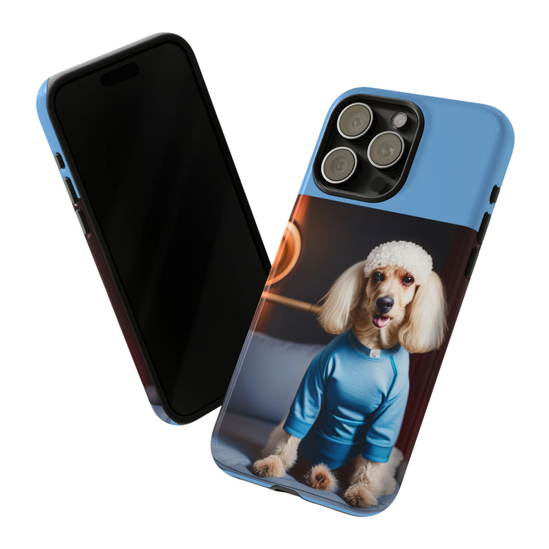 Blue Boy Poodle Tough Cases. All iPhone 15, 14, 13, 12, 11, X, 8 , Google Pixel 7, 6, 5, Samsung Galaxy 23, 22, 21, 20, 10