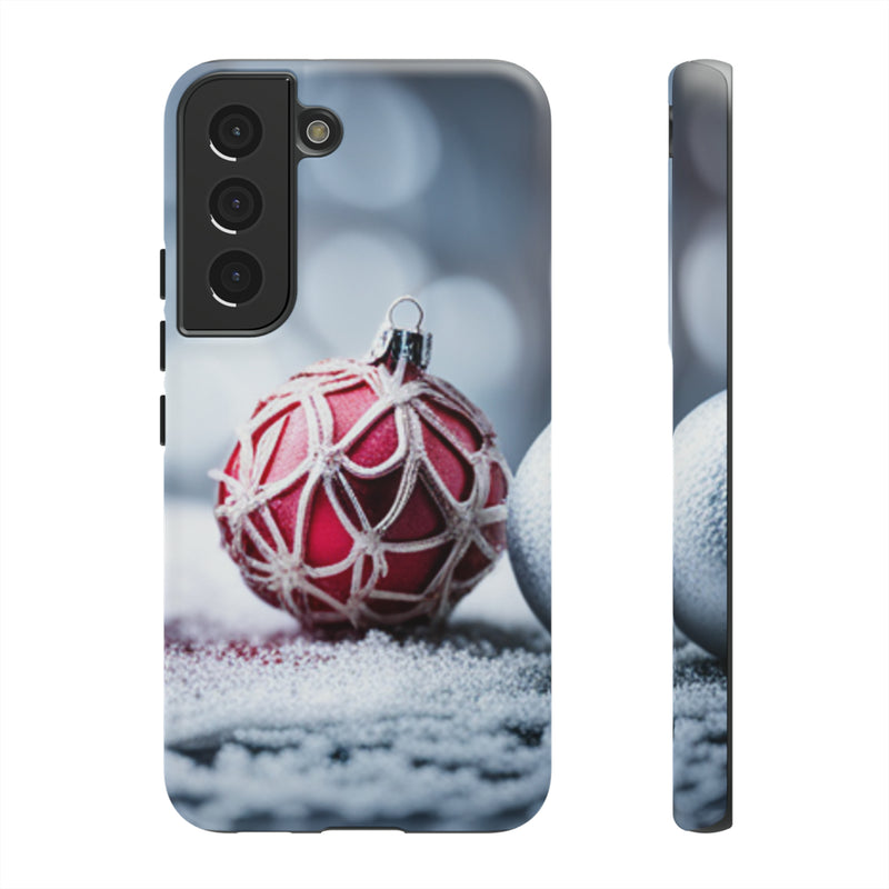 Christmas Red Ornament For  All iPhone 15, 14, 13, 12, 11, X, 8 , Google Pixel 7, 6, 5, Samsung Galaxy 23, 22, 21, 20, 10