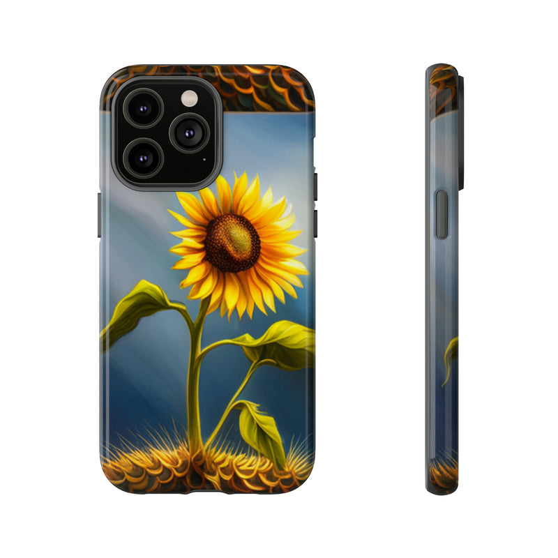 Sunflower In A Shelf Tough Cases  All iPhone 15, 14, 13, 12, 11, X, 8 , Google Pixel 7, 6, 5, Samsung Galaxy 23, 22, 21, 20, 10