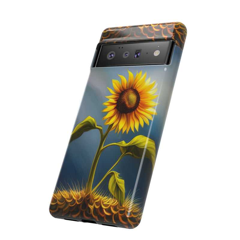 Sunflower In A Shelf Tough Cases  All iPhone 15, 14, 13, 12, 11, X, 8 , Google Pixel 7, 6, 5, Samsung Galaxy 23, 22, 21, 20, 10