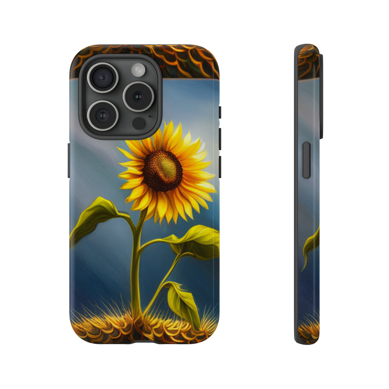 Sunflower In A Shelf Tough Cases  All iPhone 15, 14, 13, 12, 11, X, 8 , Google Pixel 7, 6, 5, Samsung Galaxy 23, 22, 21, 20, 10