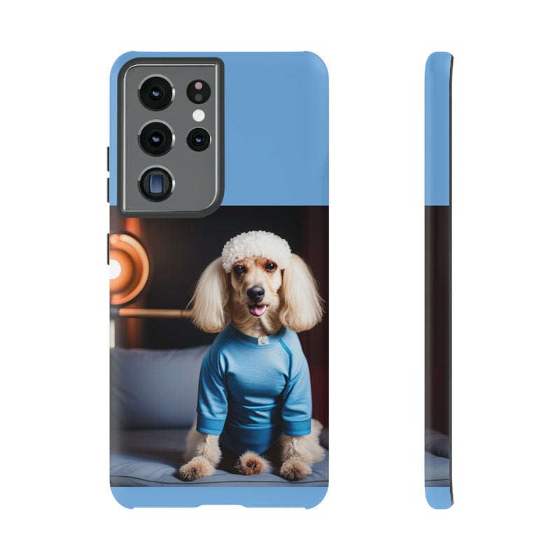 Blue Boy Poodle Tough Cases. All iPhone 15, 14, 13, 12, 11, X, 8 , Google Pixel 7, 6, 5, Samsung Galaxy 23, 22, 21, 20, 10