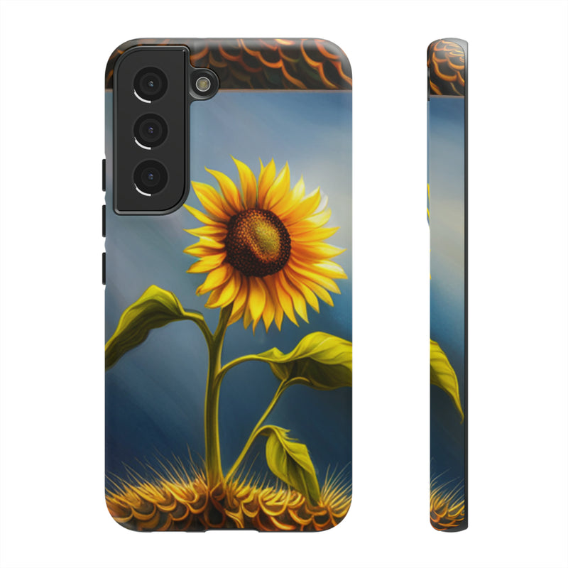 Sunflower In A Shelf Tough Cases  All iPhone 15, 14, 13, 12, 11, X, 8 , Google Pixel 7, 6, 5, Samsung Galaxy 23, 22, 21, 20, 10