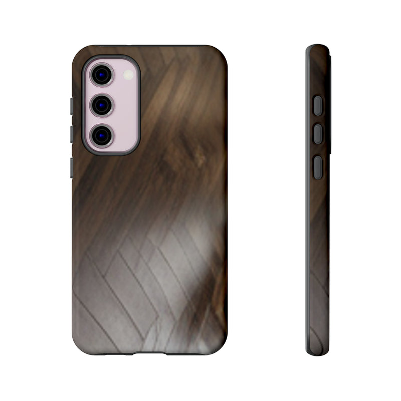 Shine Brown Floor Tough Cases. All iPhone 15, 14, 13, 12, 11, X, 8 , Google Pixel 7, 6, 5, Samsung Galaxy 23, 22, 21, 20, 10