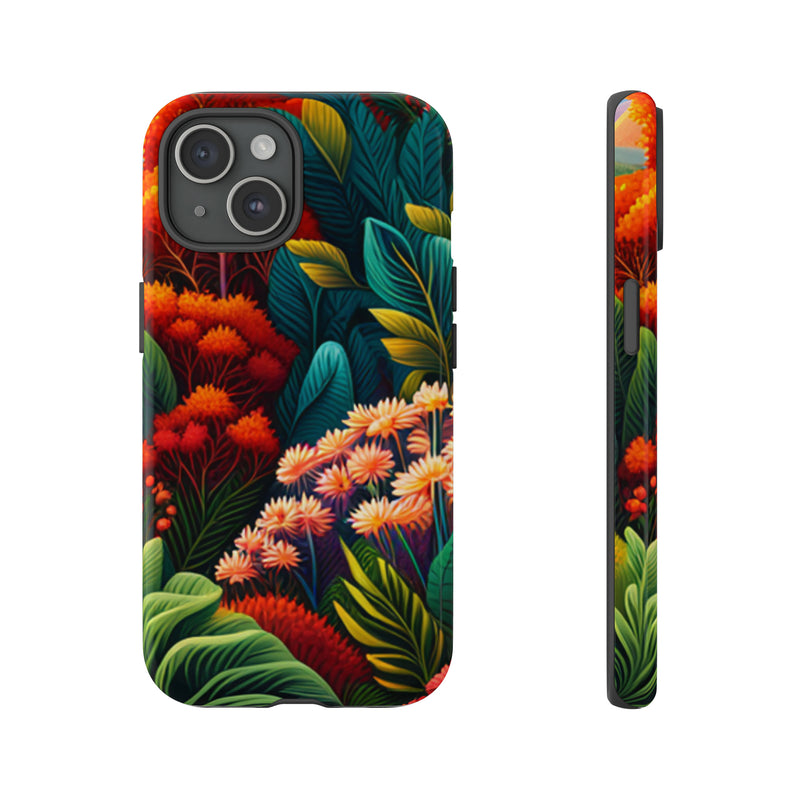 Vibrant Floresta Tough Cases For  All iPhone 15, 14, 13, 12, 11, X, 8 , Google Pixel 7, 6, 5, Samsung Galaxy 23, 22, 21, 20, 10