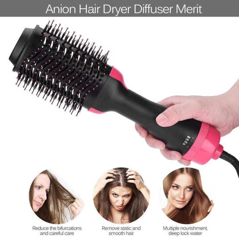 Electric Hair Dryer Comb Multifunctional Comb Straightener Hair Curling