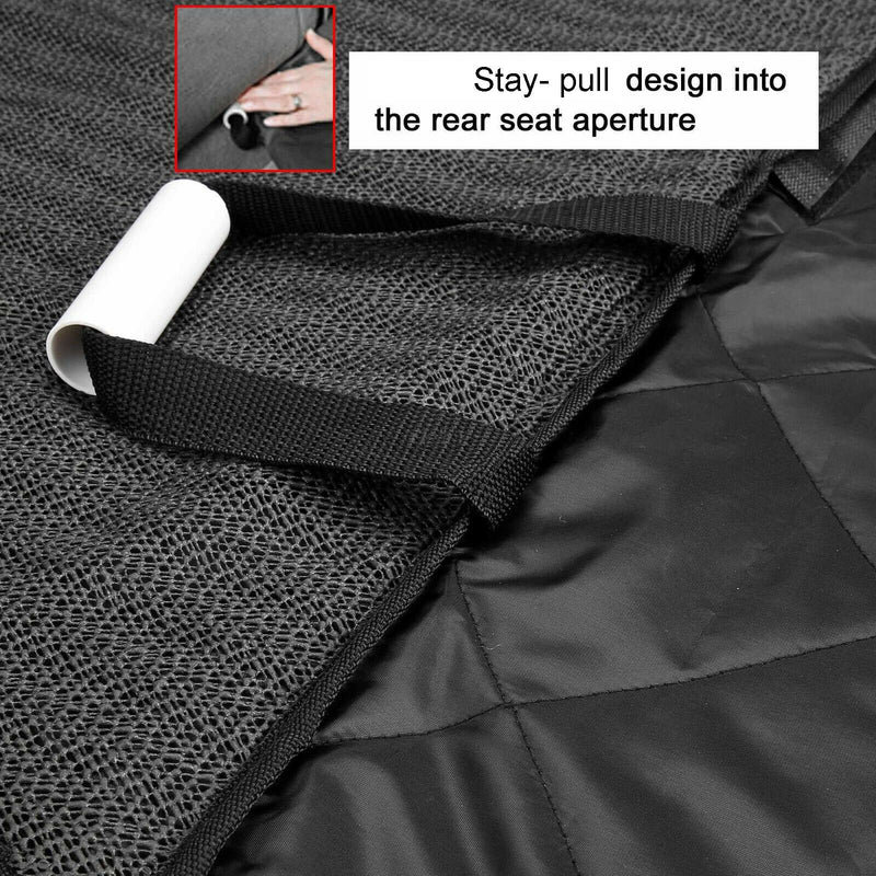 pet car seat cover Pet Dog Travel Waterproof Bench Protector Luxury -Black