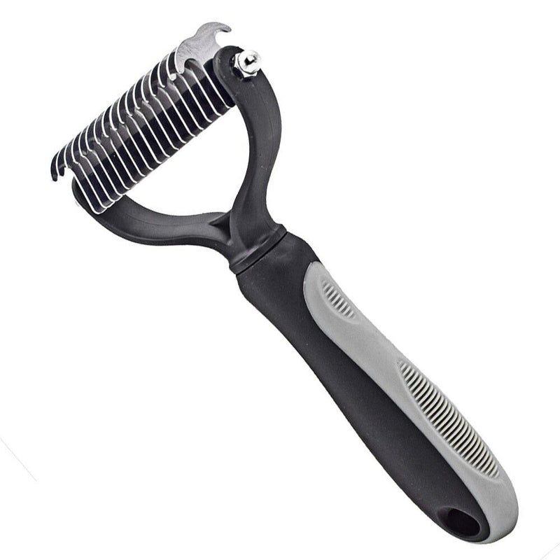 Pet Grooming Brush | Professional Pet Grooming Tool 2 Sided Undercoat Dog Cat Shedding Comb Brush Pet