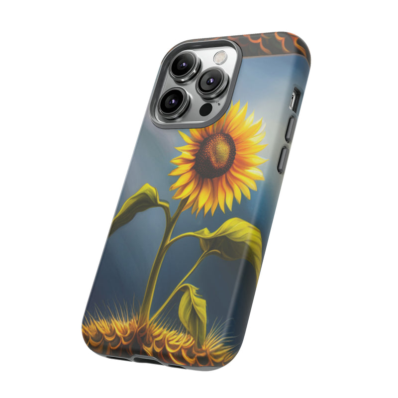 Sunflower In A Shelf Tough Cases  All iPhone 15, 14, 13, 12, 11, X, 8 , Google Pixel 7, 6, 5, Samsung Galaxy 23, 22, 21, 20, 10