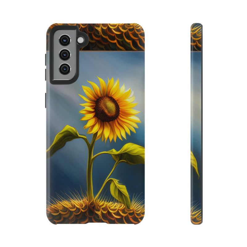 Sunflower In A Shelf Tough Cases  All iPhone 15, 14, 13, 12, 11, X, 8 , Google Pixel 7, 6, 5, Samsung Galaxy 23, 22, 21, 20, 10