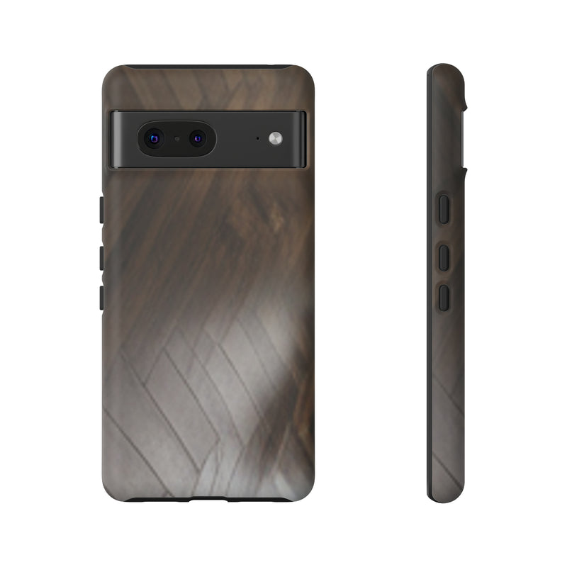 Shine Brown Floor Tough Cases. All iPhone 15, 14, 13, 12, 11, X, 8 , Google Pixel 7, 6, 5, Samsung Galaxy 23, 22, 21, 20, 10